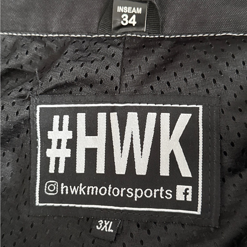 Men’s HWK Motorsports Black Motorcycle Pants, Size 3 XL. - Picture 7 of 14